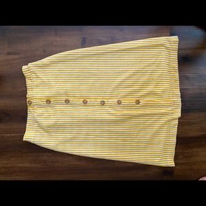 Lauren Conrad women’s yellow striped skirt